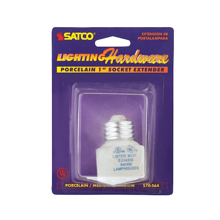 Satco Satco Porcelain Medium Base Socket Extender 1 pk 70564